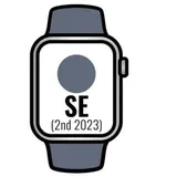 Apple Watch SE GPS 40 mm Aluminiumgehäuse silber, Sportarmband sturmblau M/L