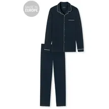 SCHIESSER Pyjama Fine Interlock Blau 58 (XXXL)