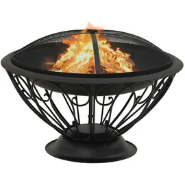 vidaXL Feuerschale Ø 75 cm Schwarz