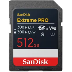 512 GB SDXC Extreme Pro 300MB/s (Schreiben/Lesen) V90 UHS-II