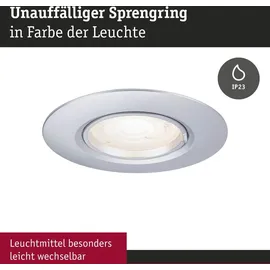 Paulmann Einbauleuchte 10er-Pack rund 90mm GU10 max. 10x10W 230V dimmbar Chrom matt