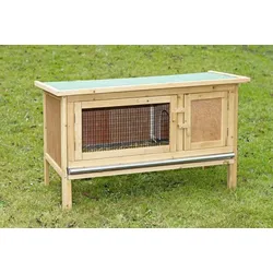 Kerbl Nagerstall Outdoor Fred, Stall aus Holz für Meerschweinchen und Zwergkaninchen