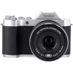 ROLLEI Powerflex 10x Retro Digitalkamera Schwarz/Silber, opt. Zoom, 2.88" IPS
