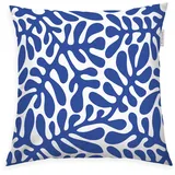 Tom Tailor Kissenbezug Floral 40 x 40 cm Blau/Weiß