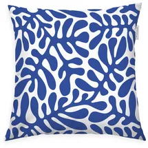 Tom Tailor Kissenbezug Floral 40 x 40 cm Blau/Weiß