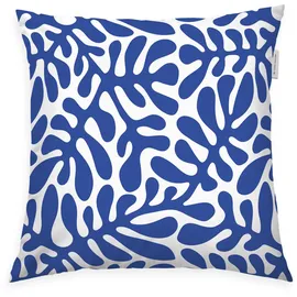 Tom Tailor Kissenbezug Floral 40 x 40 cm Blau/Weiß