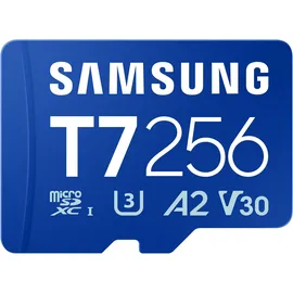 Samsung T7 256 GB, microSDXC UHS-I U3, Full HD & 4K UHD, 170 MB/s Lesen, MB-MB256T/WW
