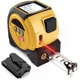 Laser-entfernungsmesser, 3-in-1-laser-entfernungsmesser 40 M Und Maßband 5 M, Verschiedene Messmodi (m/in/ft) Für Die Sätze Des Pythagoras (länge, Fläche, Volumen).