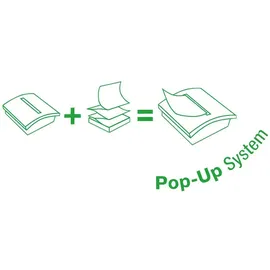 Post-it Recycling Notes 654 Haftnotizen gelb, 6 Blöcke