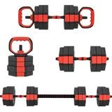 6-in-1 Hantelset Kurzhantel Set Kurzhanteln Langhanteln Verstellbar 25 Kg Für Krafttraining Zuhause