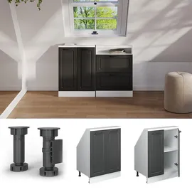 Vicco Dachschrägenschrank Rion, Anthrazit Weiß, Holzwerkstoff, 1 Fächer, Rechteckig, 60x83.8x46 cm, Wohnzimmer, Kommoden + Sideboards, Kommoden