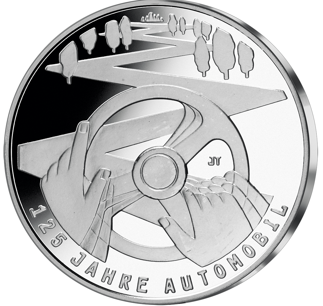 Die deutsche 10-Euro-Silber-Gedenkmünze "125 Jahre Automobil"!