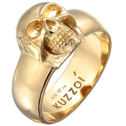 KUZZOI Herren Siegelring Totenkopf Oxidiert 925er Silber Ringe   