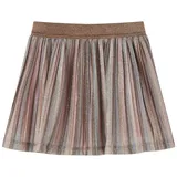 vidaXL Kinder-Faltenrock mit Glitzer Braun Rosa 104