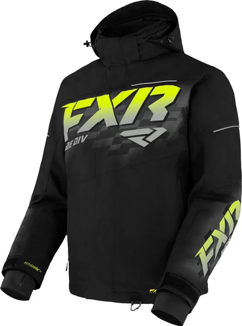 FXR Fuel 2023 Snowmobil Jacke, schwarz-grau-gelb, Größe S für Männer