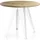 WFL GROUP Esstisch Glory Weiß im Industriestil - Modern, Rund - Ausziehbar von 100 cm bis 140 cm, Pulverbeschichtete Metallbeine - Lancelot Eiche Holzwerkstoff, 6-Sitzer, Rund,Rund, 100x76x100 Esszimmer, Tische, Esstische