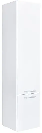 Hochschrank Serie MAA, 2 Türen, weiß hochglanz, Anschlag rechts, 350 x 1585 x 370 mm - 93 913 79