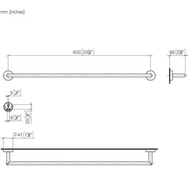 Dornbracht Badetuchhalter 600mm Bronze gebürstet 83060979-42