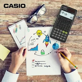 Casio FX-87DE Plus-2 Wissenschaftlicher Taschenrechner schwarz