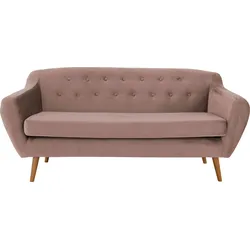 3-Sitzer ANDAS "Renne", beige (puder), B:178cm H:78cm T:73cm, Webstoff, Sofas, mit Heftung im Rücken im skandinavischem Stil