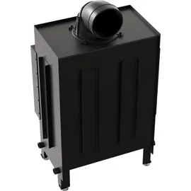 Kratki Lucy Kamineinsatz Stahl Schwarz/Abdeckplatte Glas