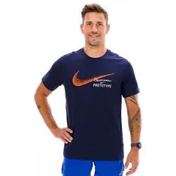 Nike Tee Founders Herren vêtement running homme déstockage - Bleu marine - S