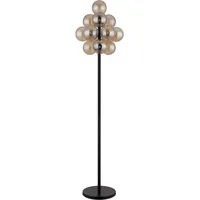 GLOBO LIGHTING LED Stehlampe Wohnzimmerlampe schwarz Glaskugel 13 flammig