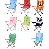 Campingstuhl für Kinder - Klappstuhl Strandstuhl Gartenstuhl Kinderstuhl - Hai Marienkäfer Krokodil Robbe