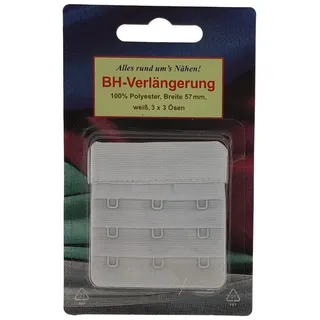 Zettl GmbH BH-Verlängerung BH-Verlängerung weiß 3 Haken, 57mm Bandverlängerung (Stück, 1 St), BH-Verlängerung BH-Extender BH-Verlängerungsstück BH-Erweiterung B weiß 57 mm