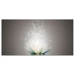 Artland Küchenrückwand »Magie der Lotus-Blume«, (1 tlg.), Alu Spritzschutz mit Klebeband, einfache Montage Artland grau