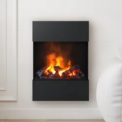 muenkel design Trix [Elektrokamin Opti-myst]: Schwarz-grau - 820 - Mit Heizung