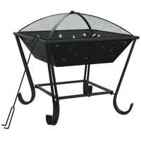 vidaXL Feuerschale mit Schürhaken 50 cm XXL Stahl