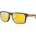 24k Polarized Sonnenbrille matt Schwarz/Roségold Gelb-Getönt