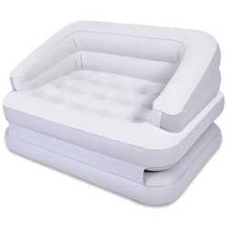 Avenli Luftsofa aufblasbares Sofa 198 x 138 x 62 cm, (Einzelpack), wandelbar zum Doppel Luftbett aufblasbar, weiß-grau weiß