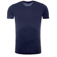 Kaipara - Merino Sportswear Rundhalsshirt Merino Shirt Herren Kurzarm Slimfit 200 (1-tlg) aus reiner Merinowolle Made in Germany blau XL