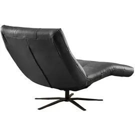 KAWOLA Relaxliege LETICIA Leder 0 x 0 x 0 cm schwarz mit Nackenkissen