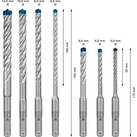 Bosch Professional Expert SDS-Plus-7X Hammerbohrer Set 7-tlg. 5/6/6/8/8/10/12mm 2608900195