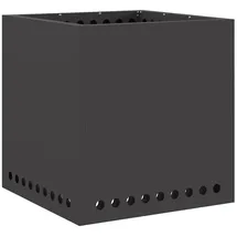 vidaXL Rauchfreier Feuerstelle Quadrat Schwarz 48x48x50 cm Stahl,
