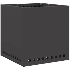 vidaXL Rauchfreier Feuerstelle Quadrat Schwarz 48x48x50 cm Stahl,