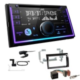 JVC KW-DB95BT Autoradio Bluetooth DAB+ für Fiat Ducato ab 2006 piano black