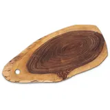 amagohome Baumscheibe Servierbrett verleimt Serviertablett Deko Akazie massiv : 40 x 20 cm