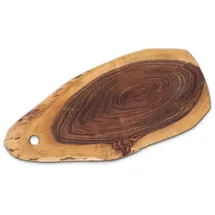 amagohome Baumscheibe Servierbrett verleimt Serviertablett Deko Akazie massiv : 40 x 20 cm