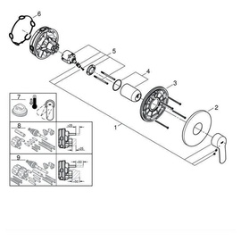 Grohe Eurostyle Cosmopolitan Einhand-Brausebatterie Fertigmontageset 24051002