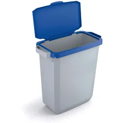 Durable DURABIN 60 grau + blauer Deckel (Klappdeckel)
