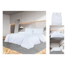vidaXL Bettwäsche-Set Weiß 200 x 200 cm + 0 x 0 cm