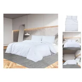 vidaXL Bettwäsche-Set Weiß 200 x 200 cm + 0 x 0 cm