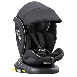 XOMAX 946i Kindersitz drehbar 360° mit ISOFIX, Liegefunktion I mitwachsend I 0-36 kg, 0-12 Jahre, Gruppe 0/1/2/3 I 5-Punkt-Gurt und 3-Punkt-Gurt I Bezug abnehmbar, waschbar I ECE R129