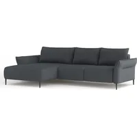 DOMO-HOME Ecksofa mit Schlaffunktion LUIS – Moderne Eckcouch mit Stauraum 255x165cm| Boxspring-Sofa für Wohnzimmer | Bequeme Sitzgelegenheit |Ho... - Grau