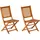 Merxx Cordoba Klappstuhl 52 x 28 x 110 cm braun 2 St.