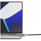 Maclocks Ledge adapter for 2022 M1 MacBook Pro 16" + Keyed Cable Lock, Notebook Security, Schwarz, Silber